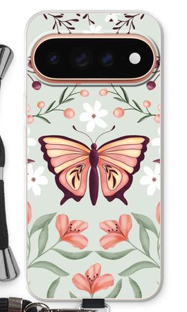 Schmetterling in einer blumigen Welt