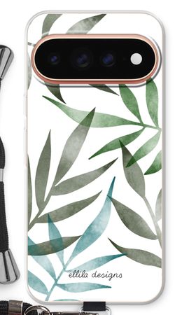 Tropical watercolor leaves