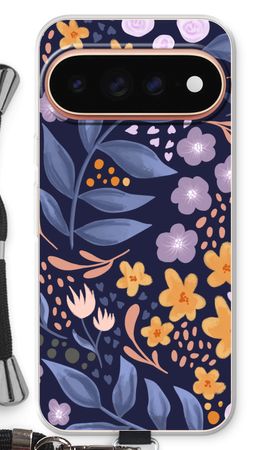 Flowers with blue leaves