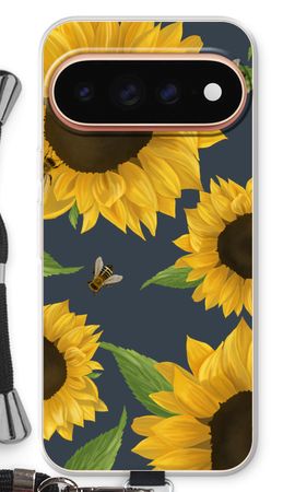 Sunflower and bees