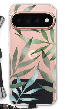 Tropical watercolor leaves