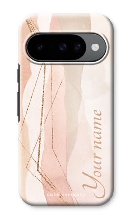 Gold Lines Namecase - Blush