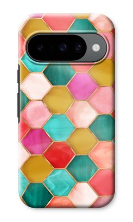 Hexagons in stained glass