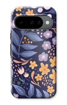 Flowers with blue leaves