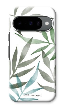 Tropical watercolor leaves
