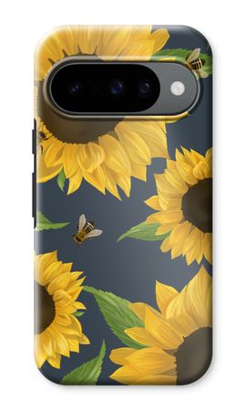 Sunflower and bees