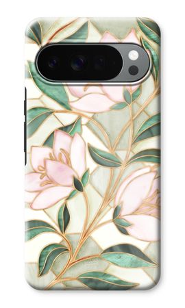 Orange stained glass flower