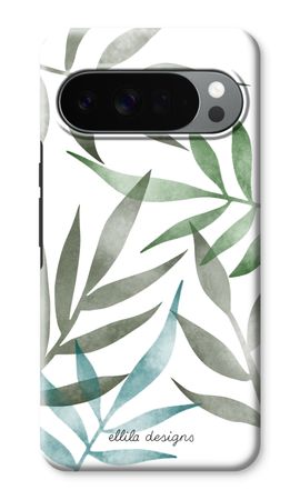 Tropical watercolor leaves