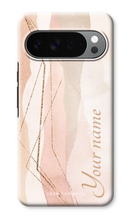 Gold Lines Namecase - Blush