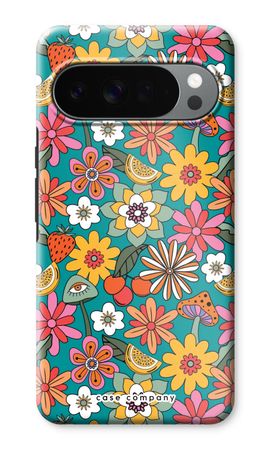 Retro Blumen N°2 - Blau