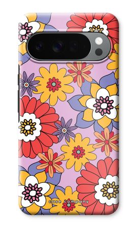 Retro Blumen - Lila