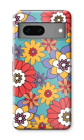 Retro Flowers - Blue