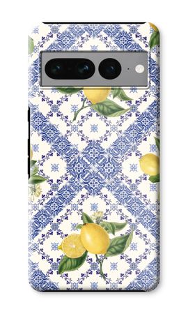 Blue tiles and lemons