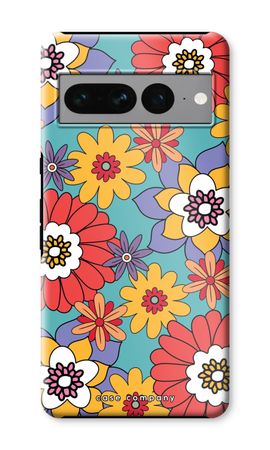 Retro Flowers - Blue