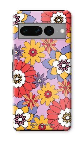 Retro Flowers - Purple