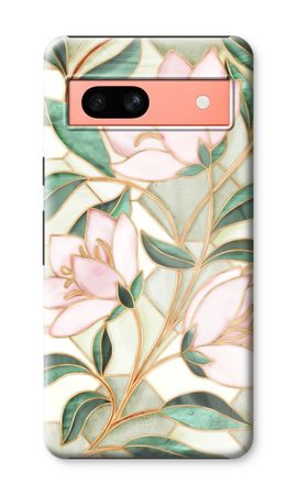 Orange stained glass flower