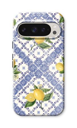 Blue tiles and lemons