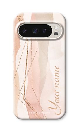 Gold Lines Namecase - Blush
