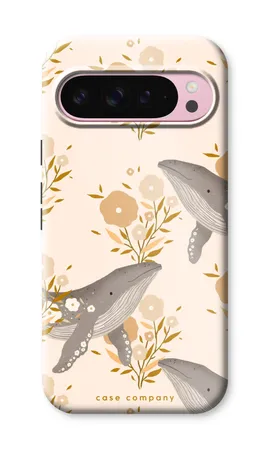 Floral Whales, Google Pixel 9 Pro XL kestävä kotelo