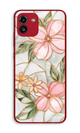 Orange stained glass flower