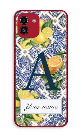 Monogram Blaue Fliesen