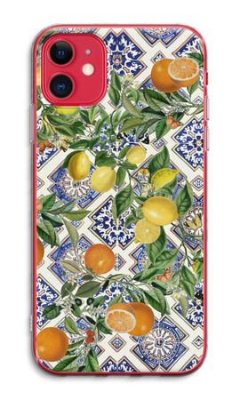 Blue tiles, lemons and oranges