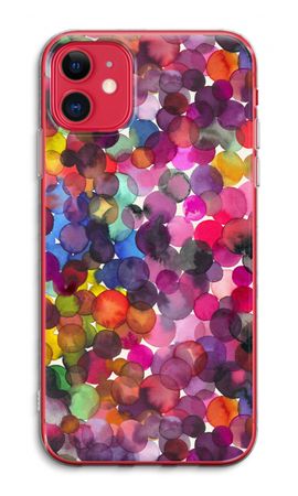 Overlappende waterverfstippen