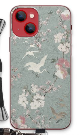 Japanese crane birds blossom