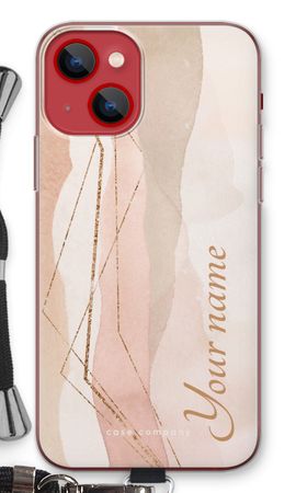 Gold Lines Namecase - Blush