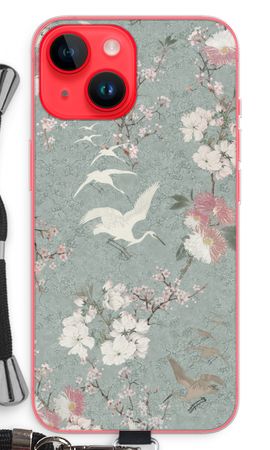 Japanese crane birds blossom