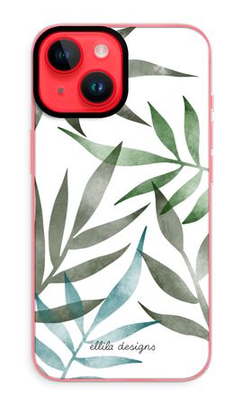 Tropical watercolor leaves