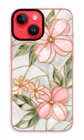 Orange stained glass flower