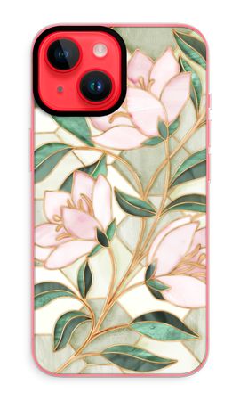 Orange stained glass flower