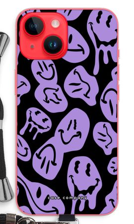 Schmelzender Smiley - Lila