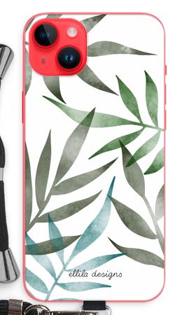 Tropical watercolor leaves