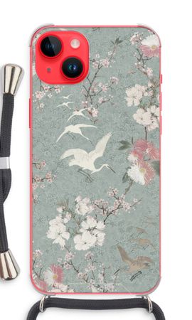 Japanese crane birds blossom