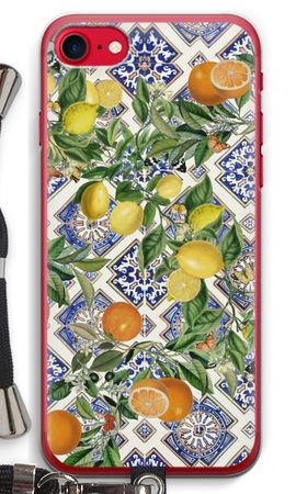 Blue tiles, lemons and oranges