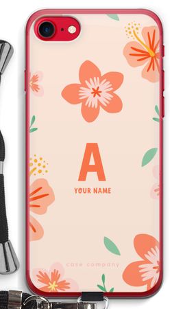 Tropical Pink Flowers Monogram
