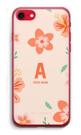 Tropical Pink Flowers Monogram