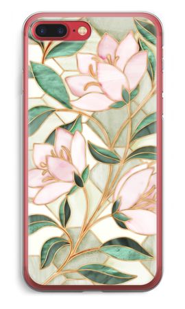 Orange stained glass flower