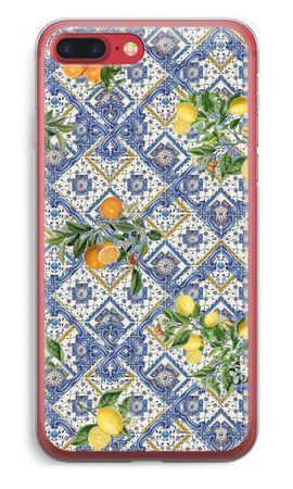 Blue tiles, lemons and oranges - small