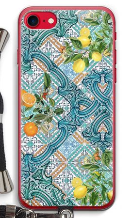 Blue tiles, lemons and oranges