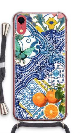 Carreaux bleus et oranges