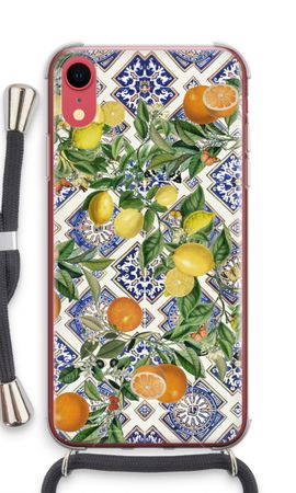 Carreaux bleus, citrons et oranges