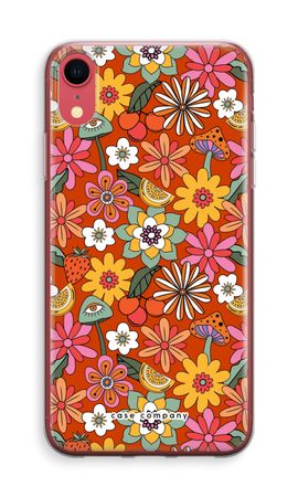 Retro bloemen - Rood