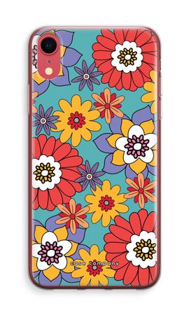 Retro bloemen - Blauw