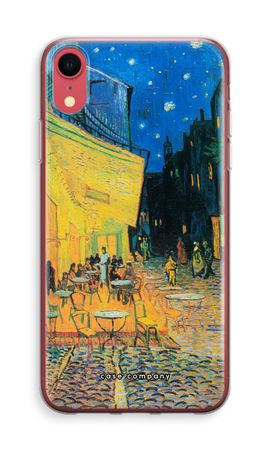 Caféterras bij nacht