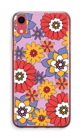 Retro bloemen - Paars