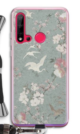 Japanese crane birds blossom