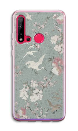 Japanese crane birds blossom